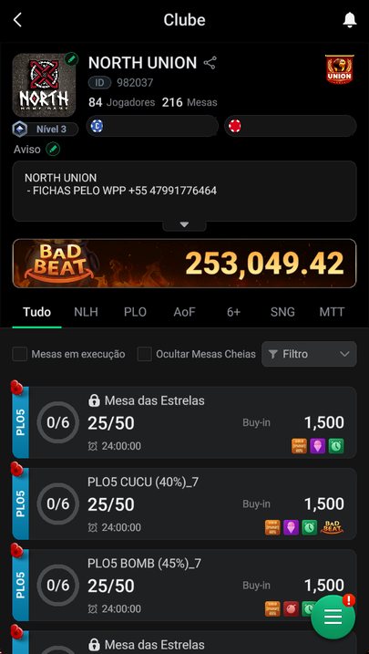 Clube NORTH UNION no ClubGG